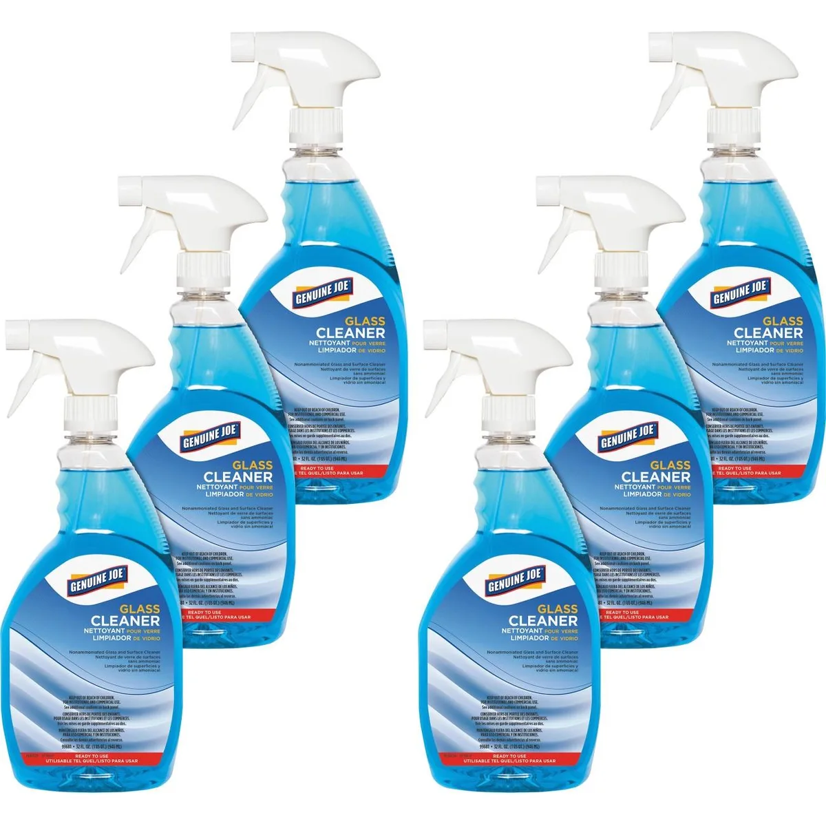 Genuine Joe Genuine Joe 99681CT Non-Ammoniated Glass Cleaner 6 / Carton — product photo