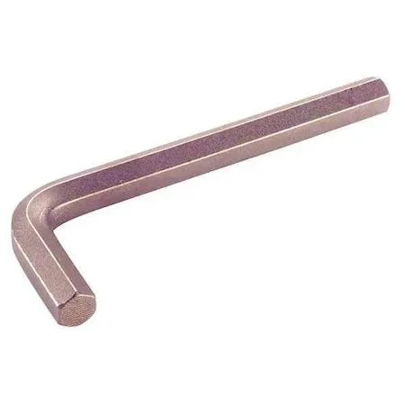 Plain 7 mm hex key, 95 mm long arm, unfinished metal