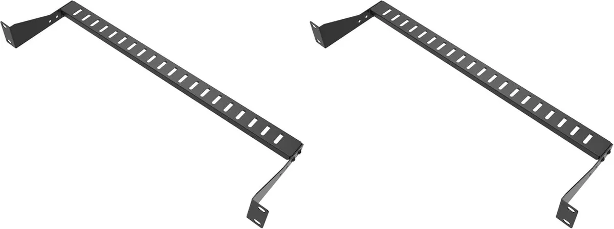 TAURKENAM TAURKENAM 1U 19" Horizontal Cable Management Bar Depth Adjustable 66-96mm Pack of 2 — product photo