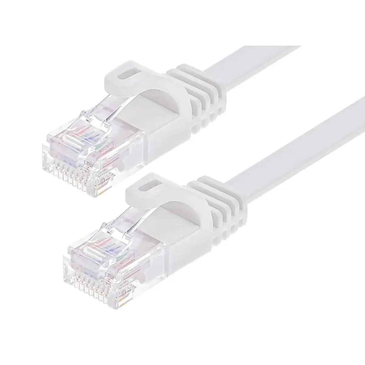 Monoprice Inc. Monoprice 143078 Cat6 Flat Ethernet Cable 10ft White 30AWG 550MHz — product photo