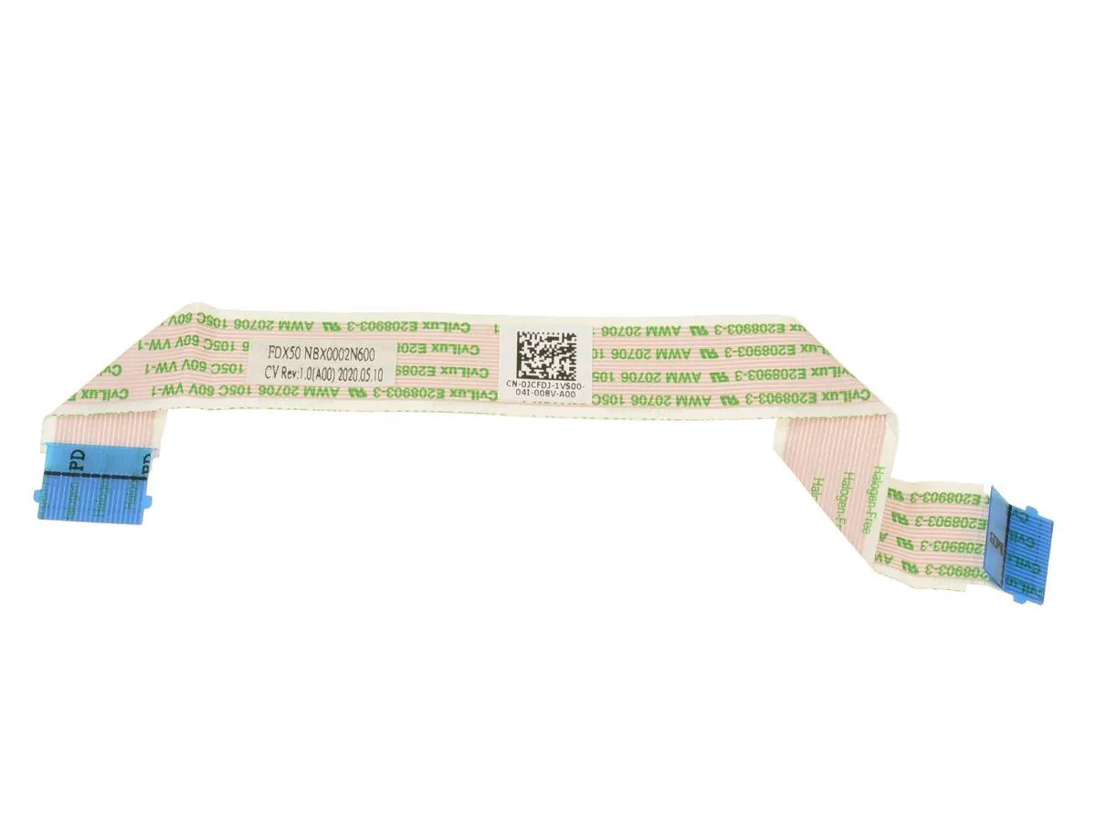 Flat orange ribbon cable with connectors on each end, new condition