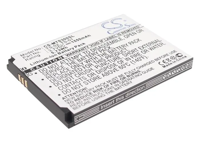 Rectangular replacement battery for TS3 WP-TS3 action camera