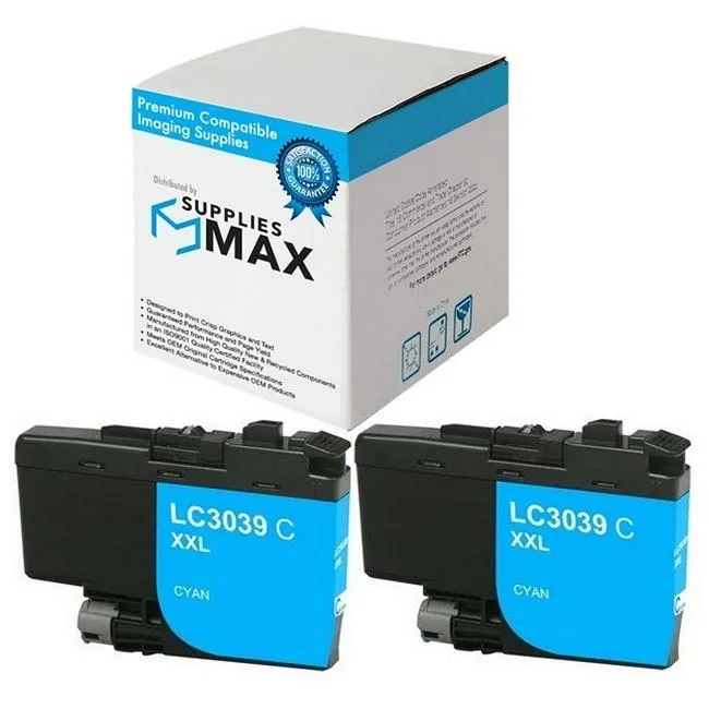 SuppliesMax SuppliesMax LC-3039C Cyan Ultra High Yield Inkjet 2 Pack 5000 Pages — product photo