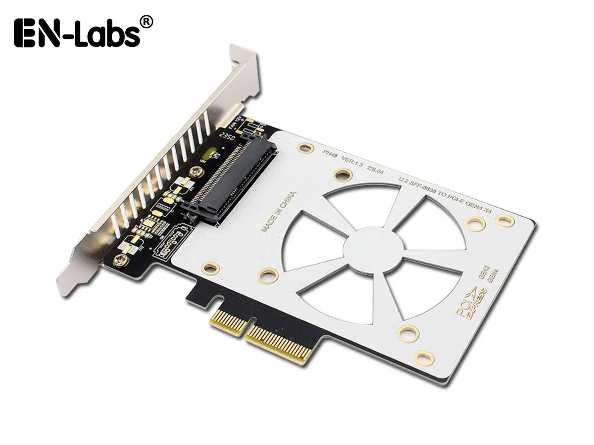 EN-Labs EN-Labs U.2 to PCIe 4.0/3.0 x4 Adapter with Full-Profile Bracket — product photo