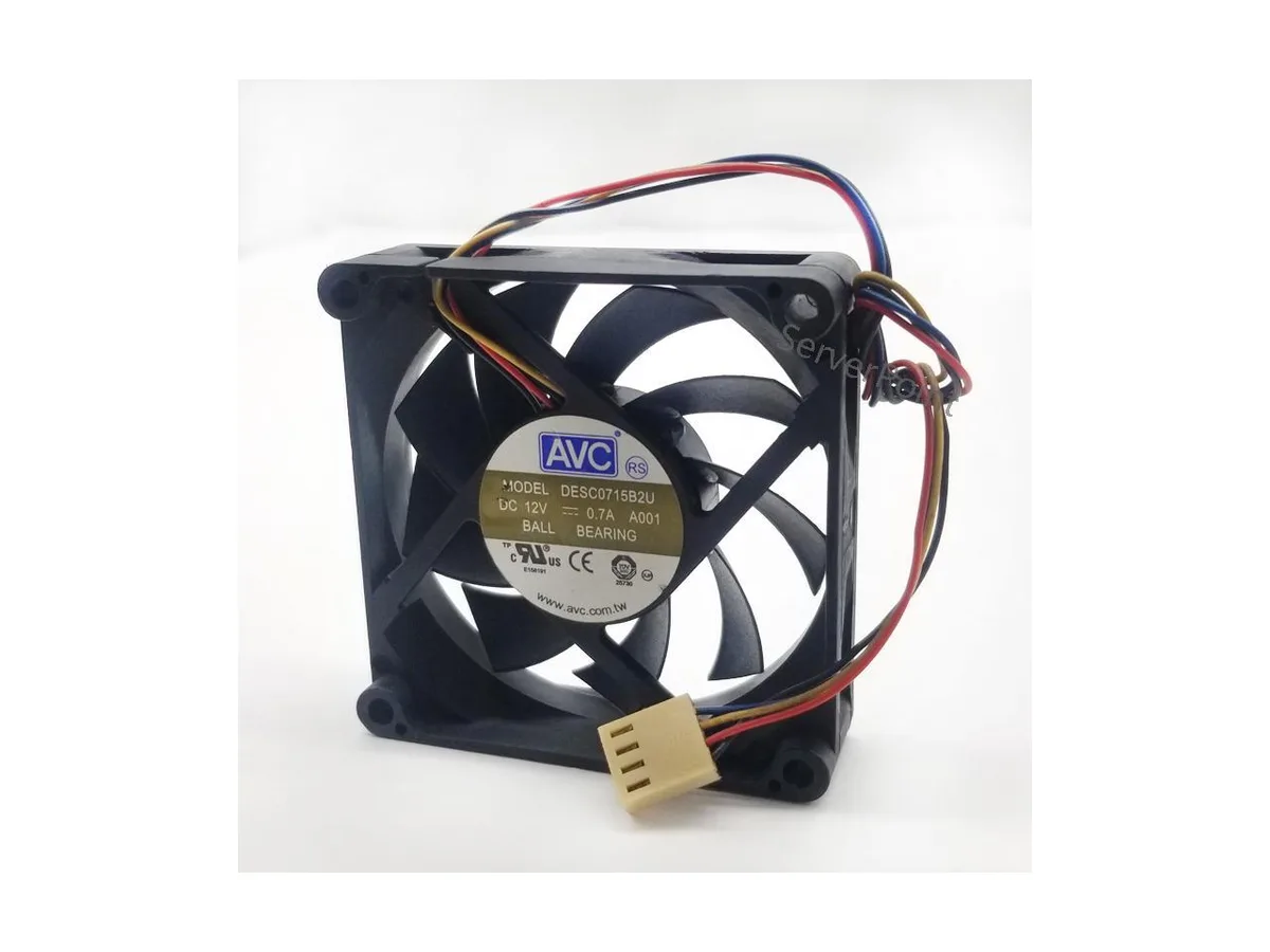 Fans Fans DESC0715B2U 12V .7A 70x70x20mm 4-wire double ball bearing case fan — product photo