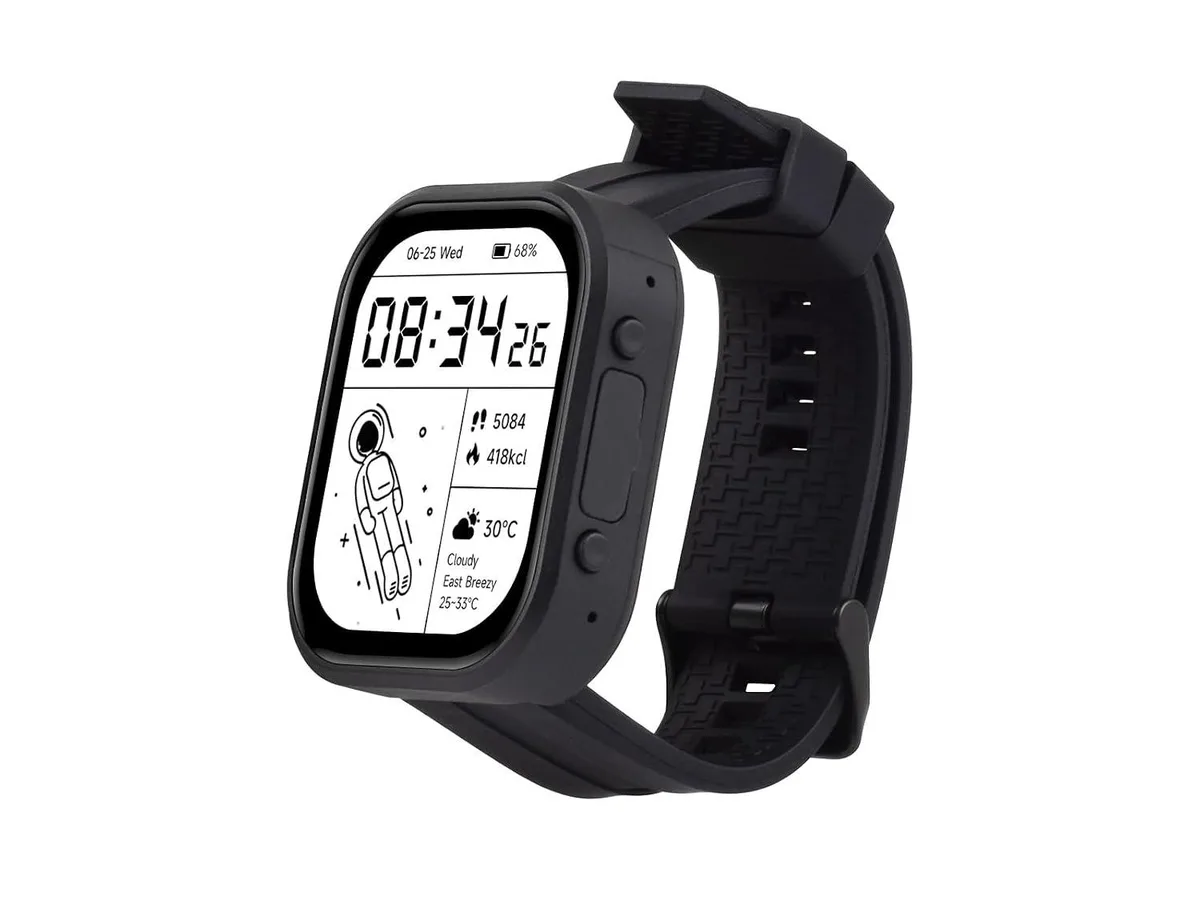 Rectangular watch-style board with 2.06inch AMOLED touch screen and detachable straps