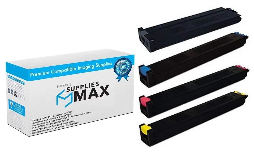 SuppliesMax SuppliesMax Sharp MX-45NTMP Toner Cartridge Combo Pack (BK/C/M/Y) — product photo