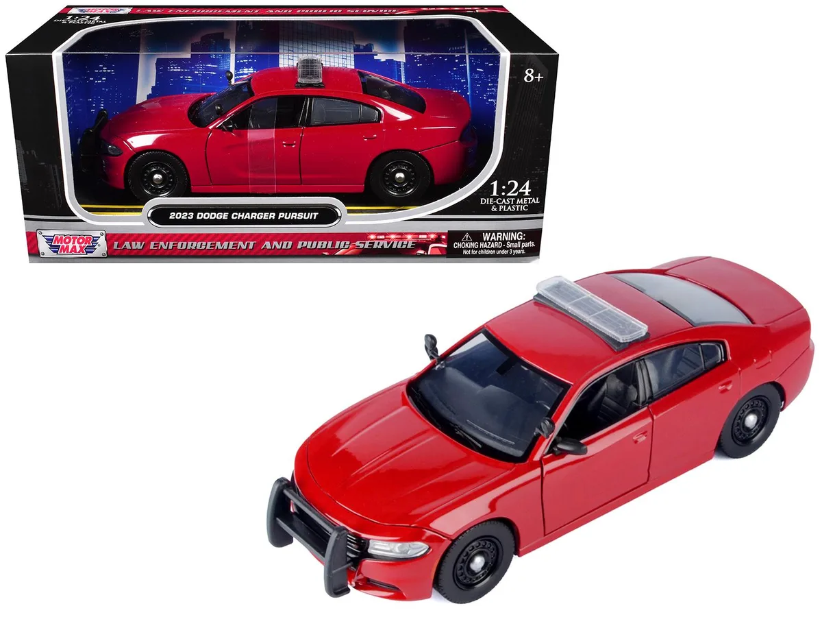 MOTORMAX MOTORMAX 2023 Dodge Charger Pursuit Police Car Red 1/24 Diecast — product photo