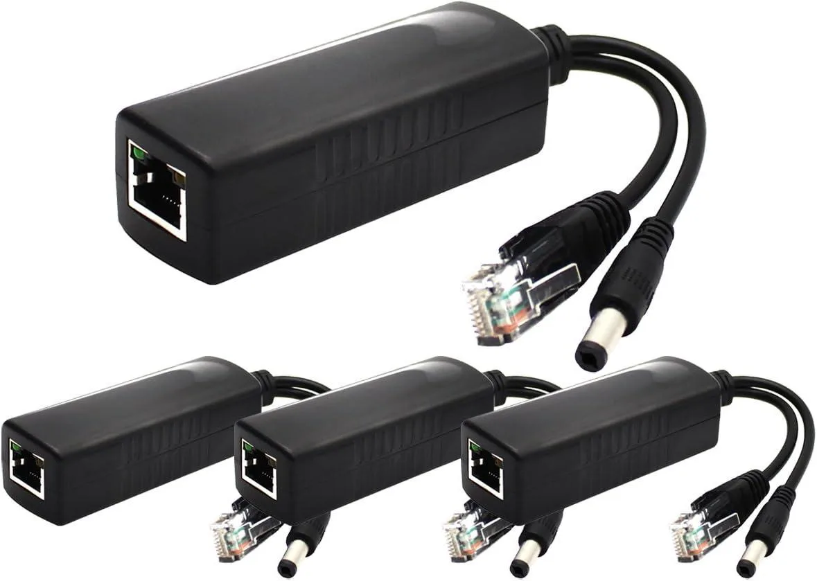 KINGARD KINGARD 4-Pack PoE Splitter 12V 1.5A 18W IEEE 802.3af 10/100Mbps — product photo