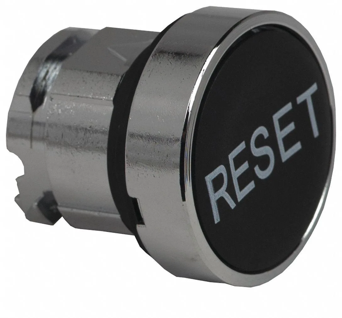 Schneider Electric 22 mm flush push-button, black metal head and bezel, IP66 IP67 IP69 IP69K rated