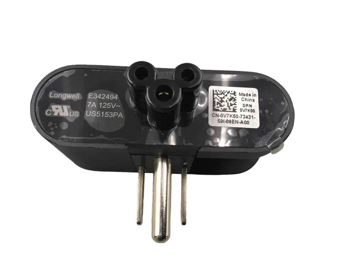 DELL DELL V7K50 Longwell E342494 125V 7A 3-Prong AC Adapter — product photo