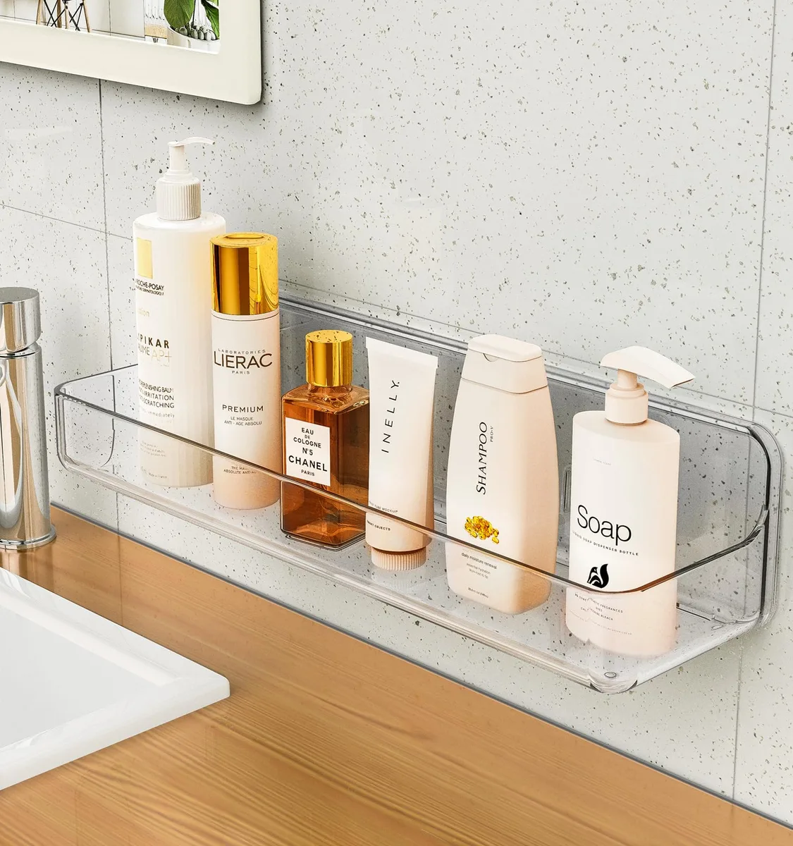 Decolav SC-long001 bath storage 14.33in W x 12.83in H x 9.06in D black — product photo