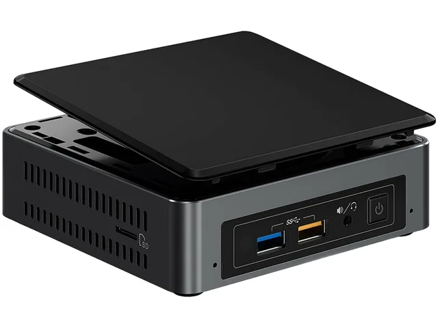 Intel Intel BXNUC8i5INHJA1 NUC 8 i5-8265U 8 GB LPDDR3 1 TB HDD 16 GB Optane Radeon 540X Windows 10 Home desktop PC — product photo