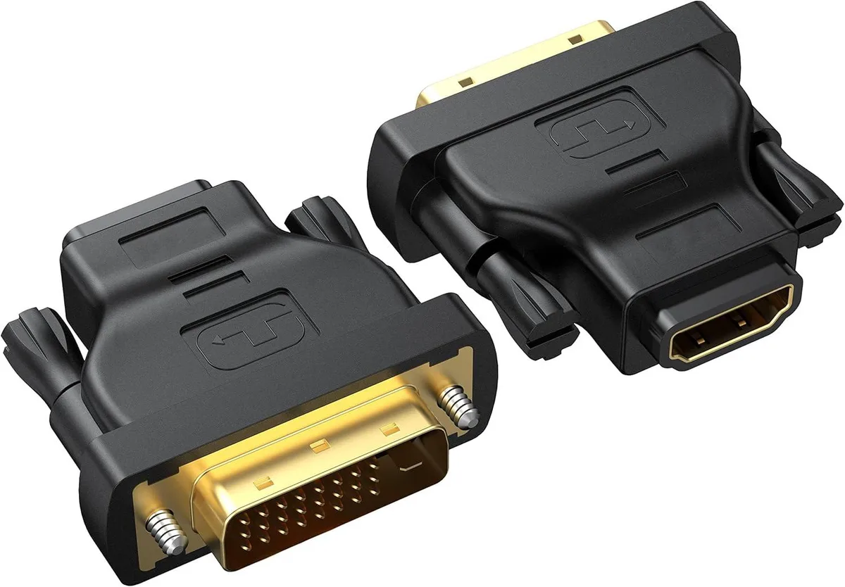 Brainwavz Brainwavz DVI to HDMI Adapter 2-Pack Bidirectional Gold-Plated — product photo