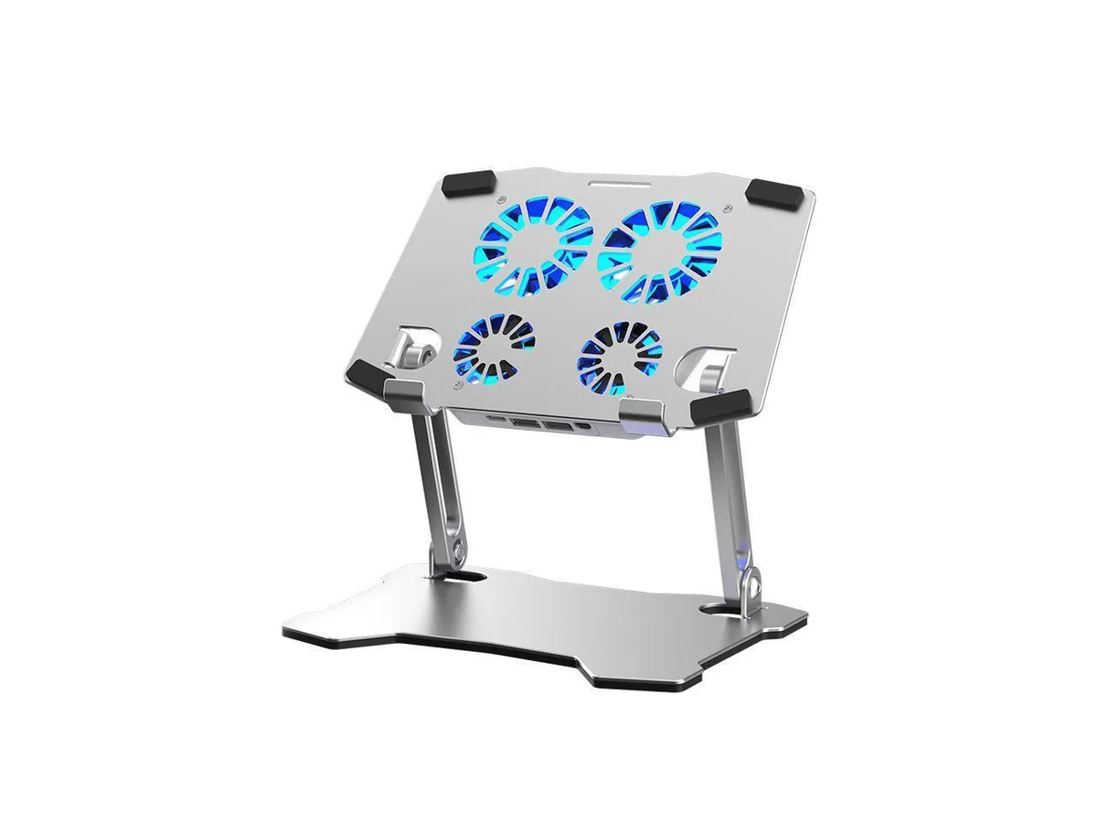 IXJYLCPC IXJYLCPC Tablet Stand 4 Fan Adjustable 9-13.3in Silver — product photo