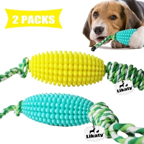 Likaty Likaty Dog Chew Toy Yellow Blue 5 inch TPR — product photo