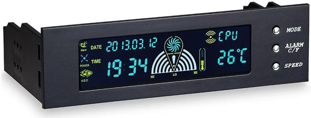 Vszerda Vszerda 5.25" 3-Channel Fan Controller w/ Temp Display — product photo