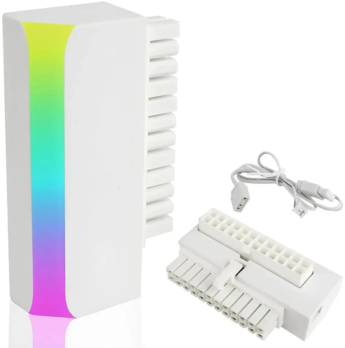 Vszerda Vszerda ATX 24-pin 90° ARGB Adapter White — product photo