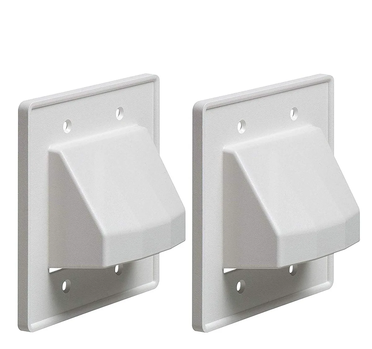 iMBAPrice iMBAPrice CE2-2 Recessed Low Voltage Cable Plate 2-Gang White 2-Pack — product photo