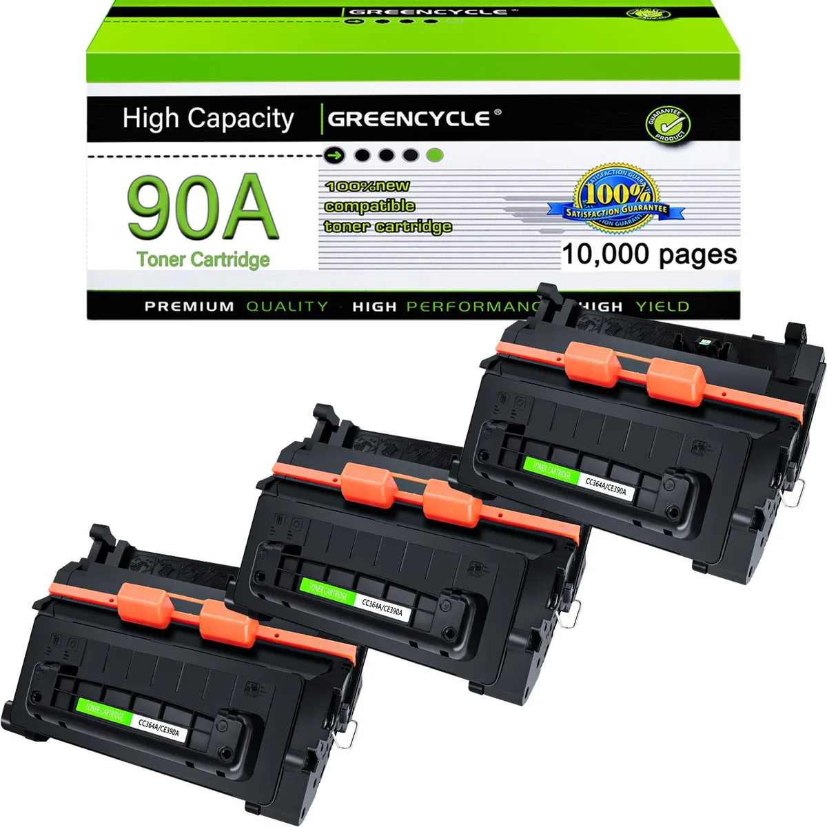 GREENCYCLE GREENCYCLE 90A 3-Pack Black Toner Cartridge — product photo