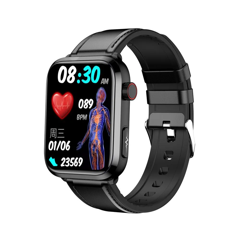 allentian allentian Et210 smart watch 28 mm 150 g black leather — product photo