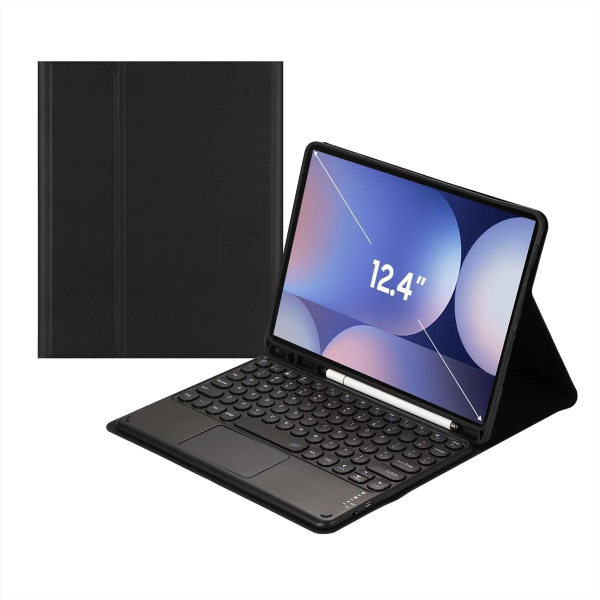 Timoom Timoom SM-X820/SM-X826B/SM-X828U Bluetooth Keyboard Case with Touchpad and Pencil Holder, Black — product photo