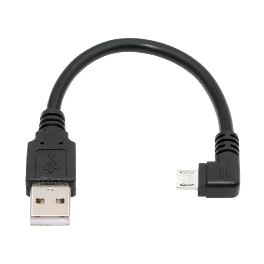 Fervit Fervit 90° Micro USB 5Pin to USB 2.0 Type-A Cable 10cm — product photo