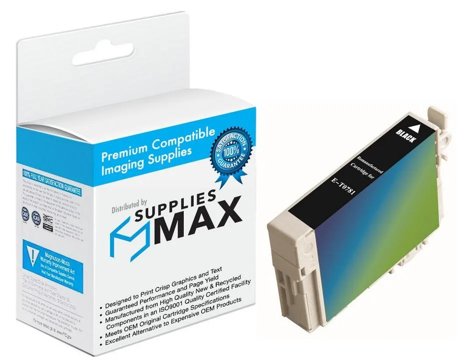 SuppliesMax SuppliesMax Remanufactured Epson T078120 Black Inkjet Cartridge — product photo
