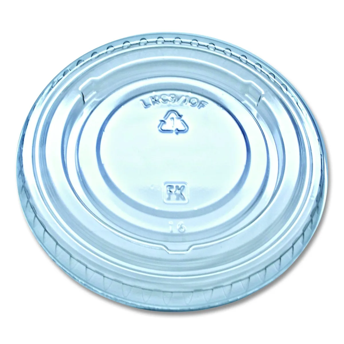 Fabri-Kal Fabri-Kal Flat Lid No Slot Fits 9 oz 10 oz Cold Cups Clear PET 2500 Carton 9508068 — product photo