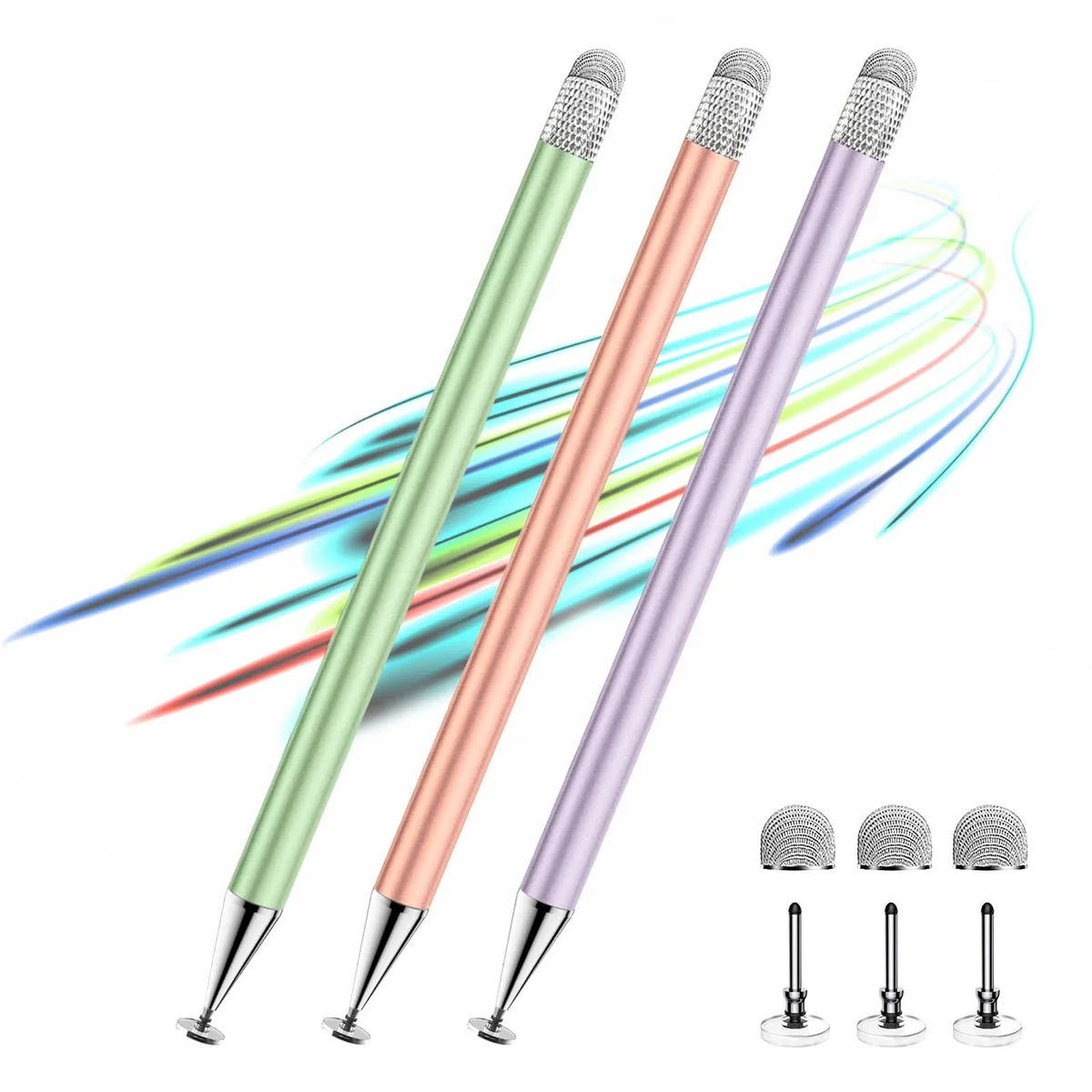  Zhao Cai Jin Bao 3-Pack 2-in-1 Disc &amp; Fiber Tip Stylus Pens — product photo