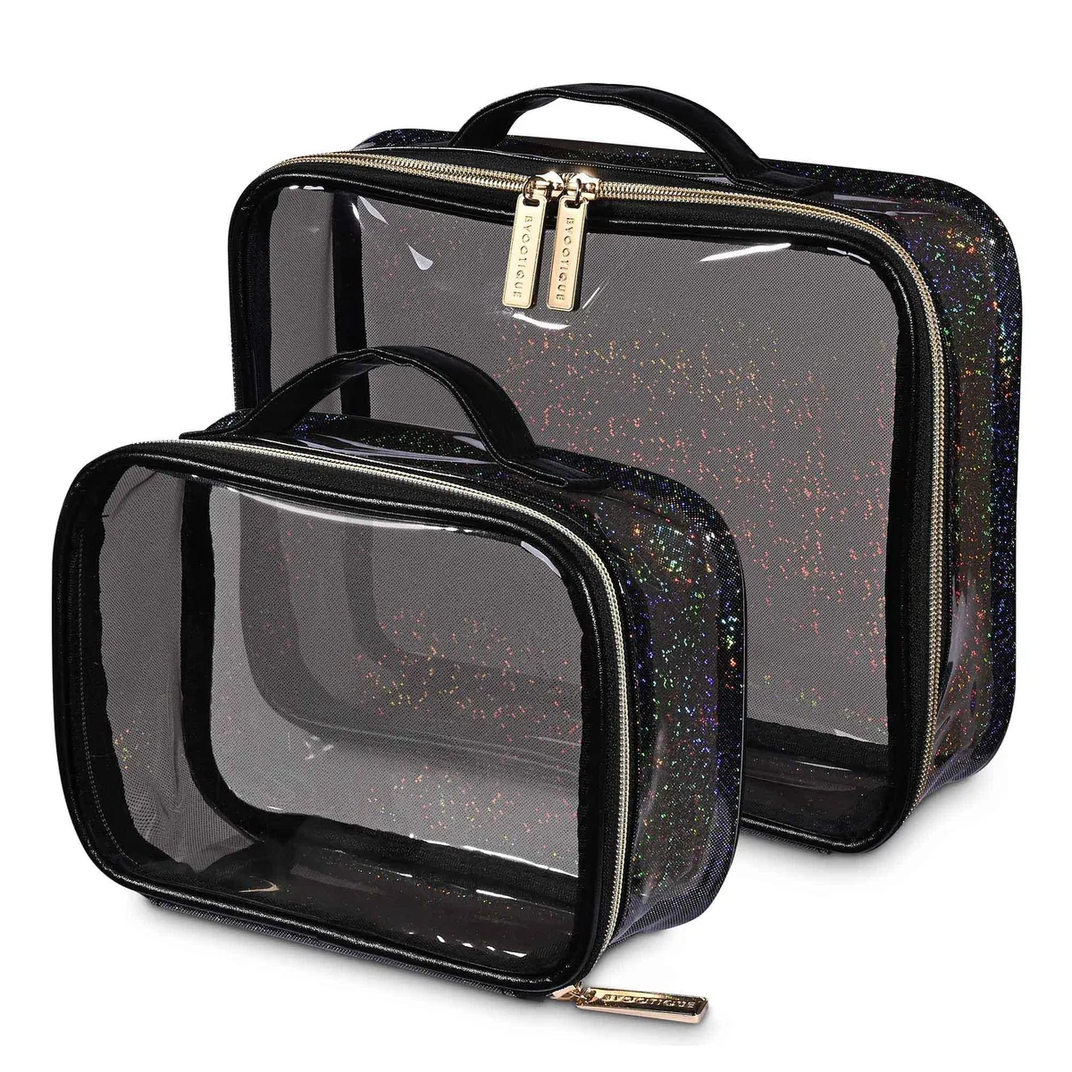 Yescom USA, Inc. Yescom USA, Inc. 12MKC094-CLRE2-S06 luggage, set of 2, Glitter Black — product photo