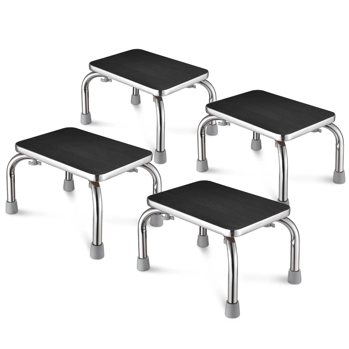 Yescom USA, Inc. Yescom USA, Inc. Medical Steel Step Stool Set of 4 Anti-Slip Platform Footstool for Seniors Kids — product photo