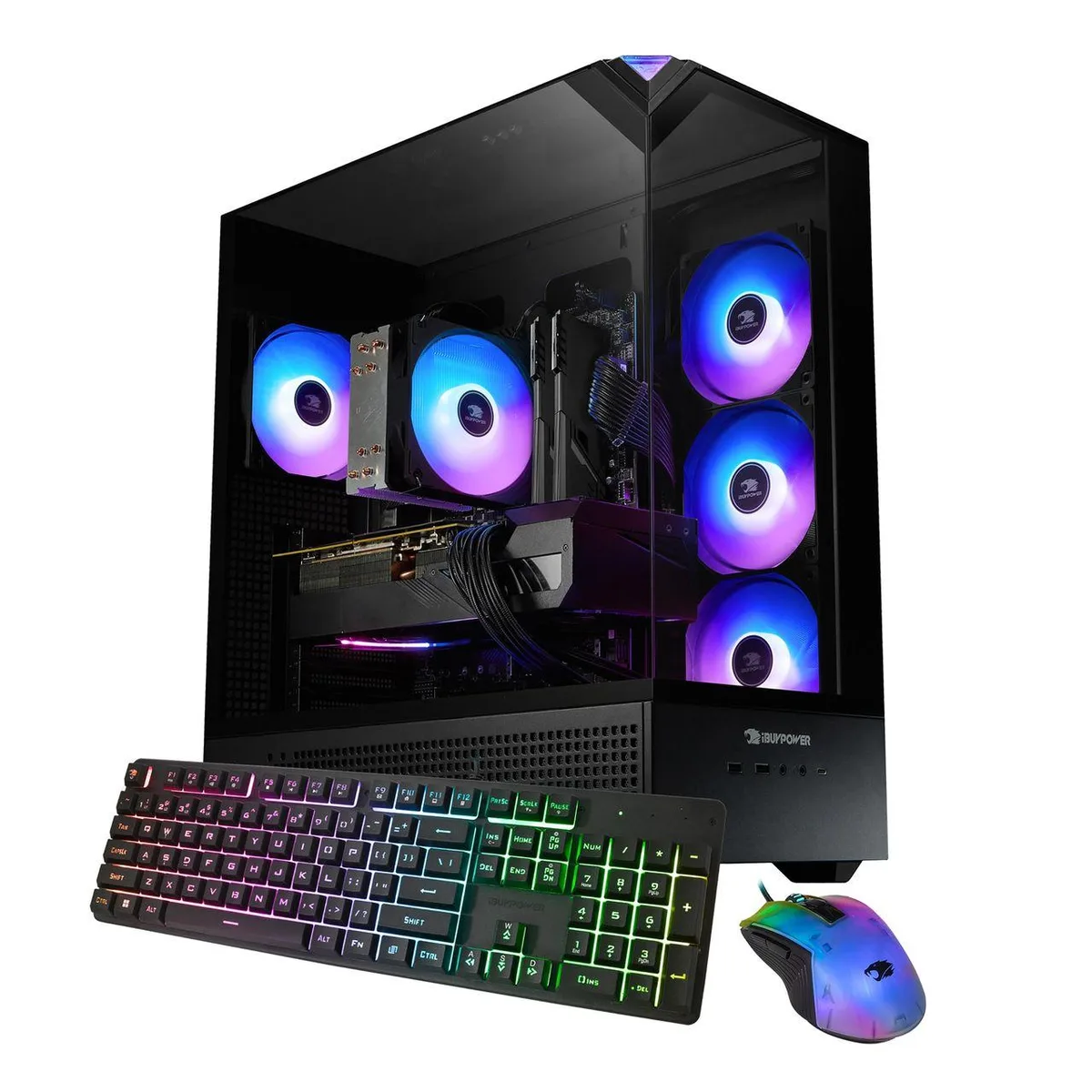 iBUYPOWER iBUYPOWER EBI7N56T02 gaming PC Intel Core Ultra 7 265F RTX 5060 Ti 8GB 32GB DDR5 1TB NVMe — product photo