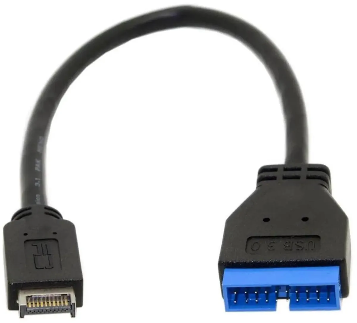 SMUGDESK SMUGDESK 20cm USB 3.0 19/20Pin to USB 3.1 TypeE Front Panel Header Extension Cable — product photo