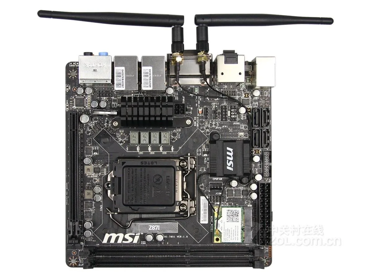 MSI MSI Z87I LGA 1150 Intel Z87 Mini-ITX Motherboard — product photo