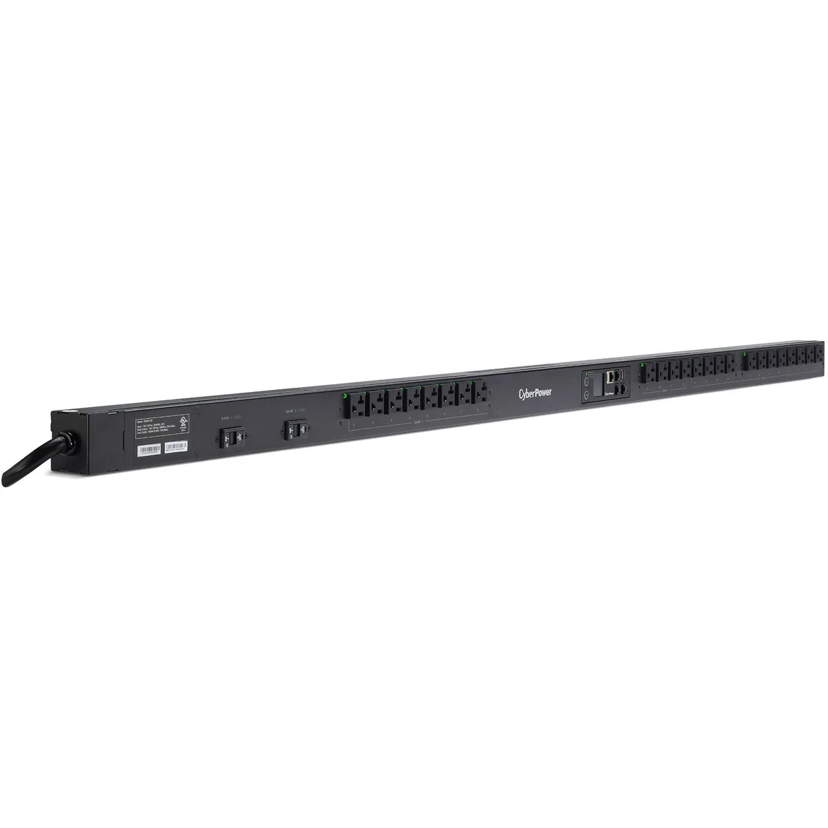 CyberPower CyberPower PDU81102 30A Switched Metered-by-Outlet PDU 24 Outlets 10ft NEMA L5-30P Vertical 0U LCD — product photo