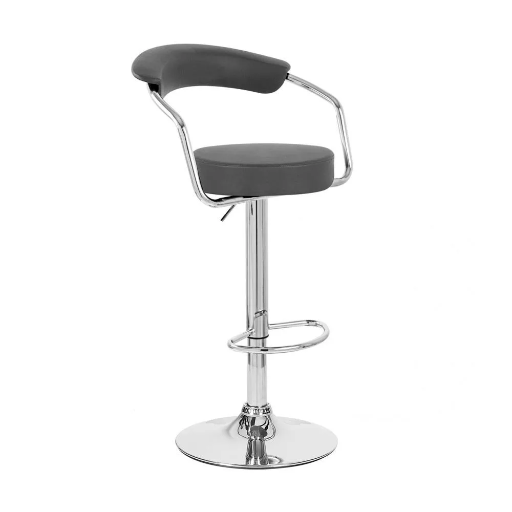 Vandue Corporation Vandue Corporation Zool Adjustable Faux Leather Barstool Black Licorice — product photo