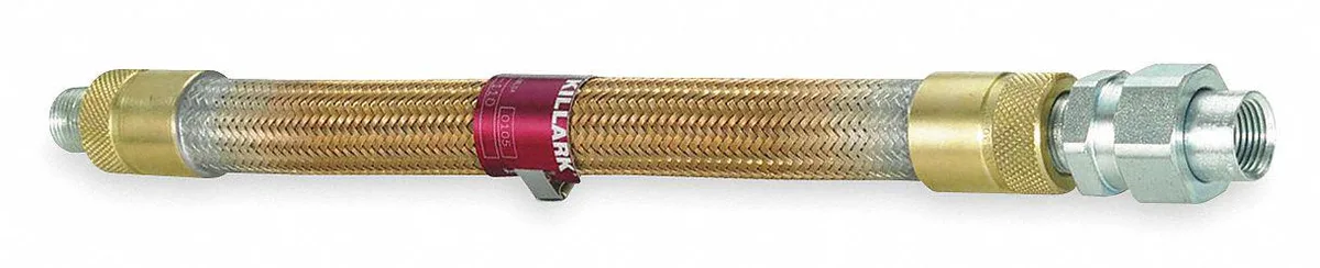 Bronze flexible conduit coupling 18 inch length with steel union ends