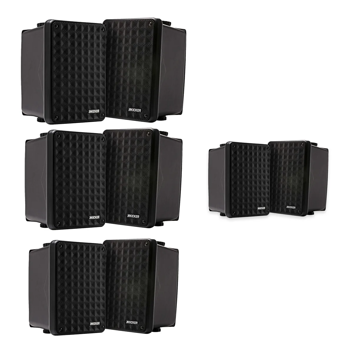 KICKER KICKER KB6B indoor outdoor speakers 4 pair black — product photo