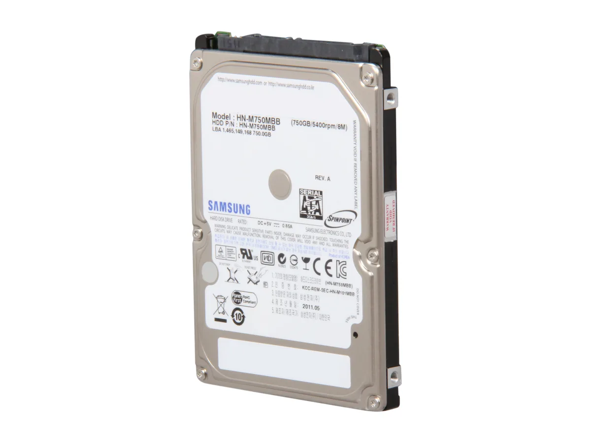 SAMSUNG SAMSUNG ST750LM022 750GB 5400 RPM 8MB Cache SATA 2.5" laptop hard drive — product photo
