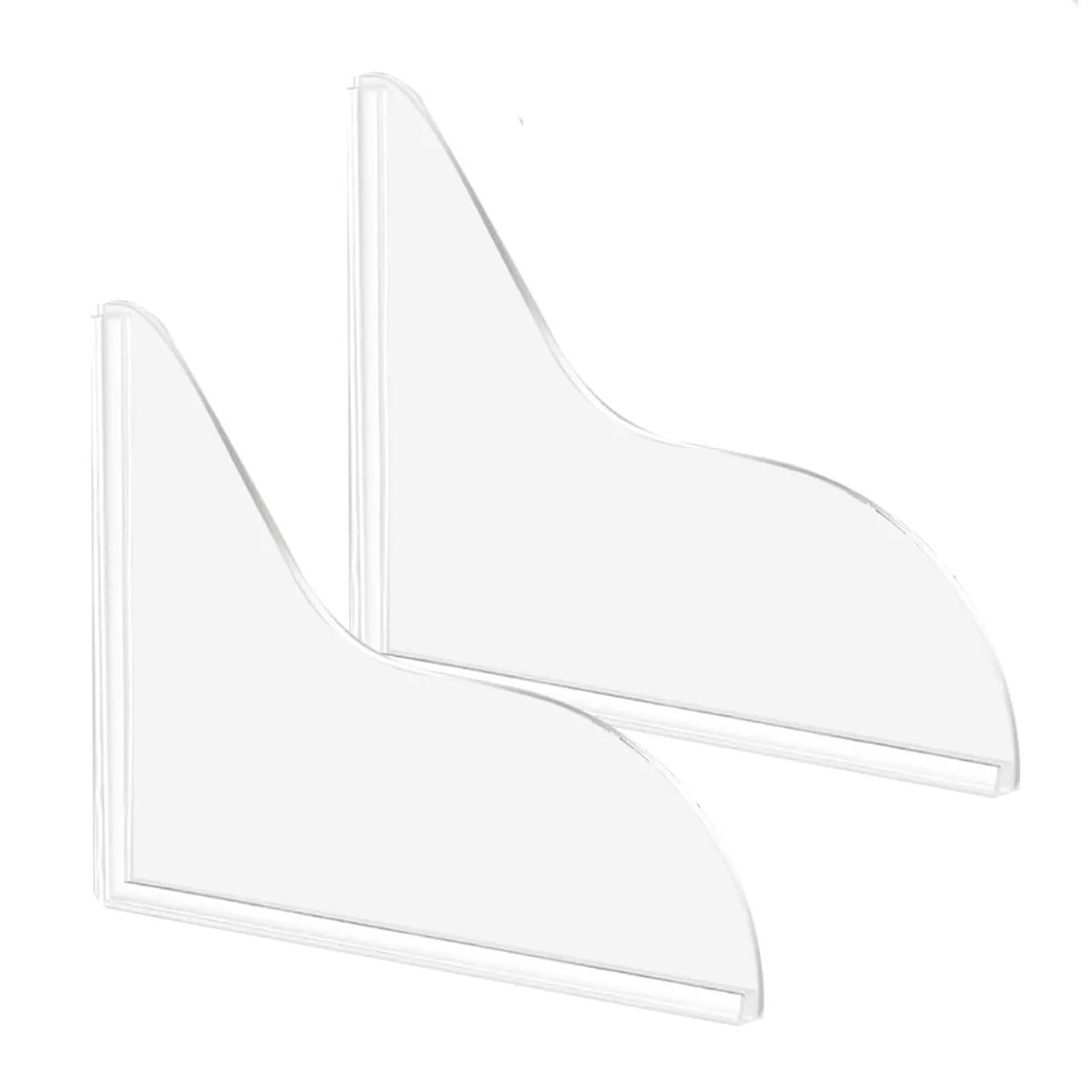 Transparent acrylic splash guard set, angled 90 to 105 degrees, two pieces