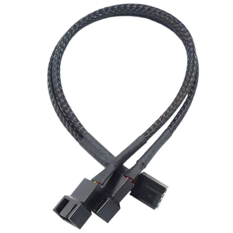 HANNORD HANNORD PWM Fan Splitter 1-to-2 10.6 inch Black 24AWG internal power cable — product photo