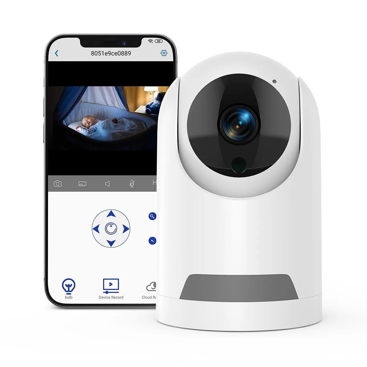 NShi NShi ZY-144W1B 4MP Home Safety Camera 360° Pan/Tilt 32ft Night Vision — product photo