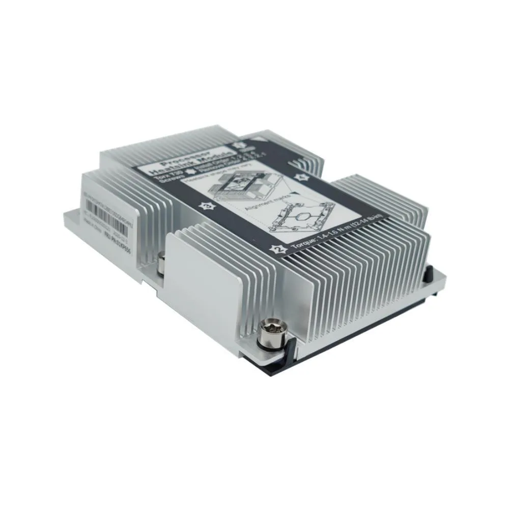 Metal server heatsink with fin stack and mounted fan