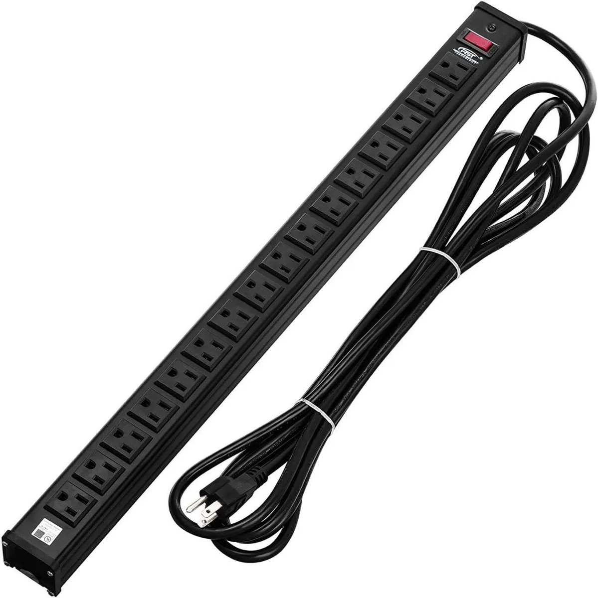 BFKK BFKK 16-Outlet Metal Power Strip 15 ft Cord 15A 1875W — product photo
