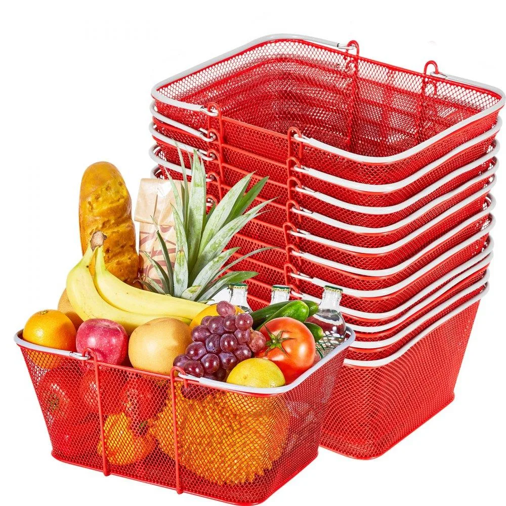 VEVOR VEVOR BF-102 12-Pack 22L Stackable Metal Storage Carts Red — product photo