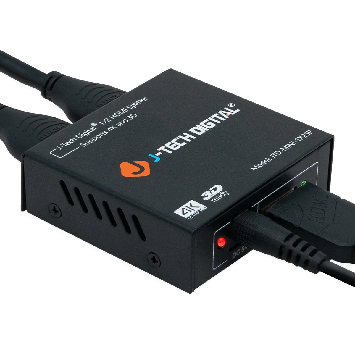 J-Tech Digital Inc. J-Tech Digital JTD-MINI-1x2SP 1x2 HDMI Splitter Repeater — product photo