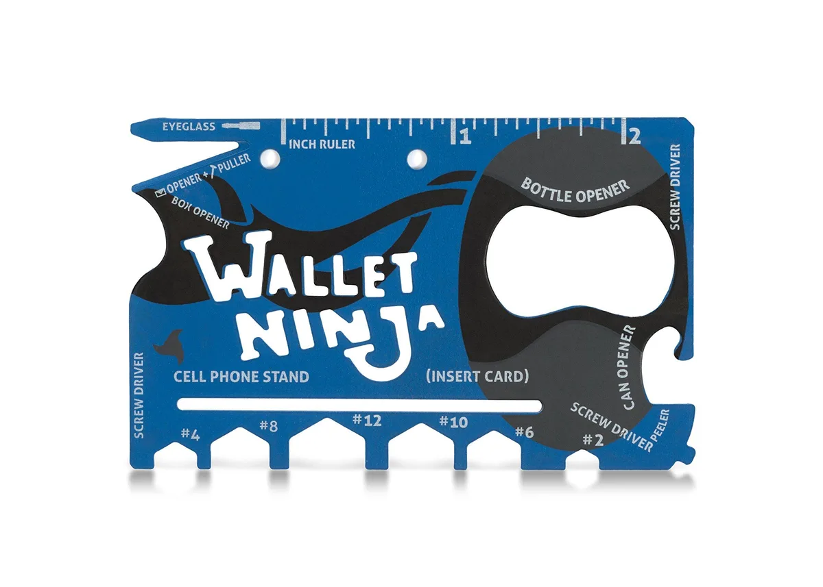  Wallet Ninja WN506-BLU 18-in-1 Multitool Card Blue — product photo