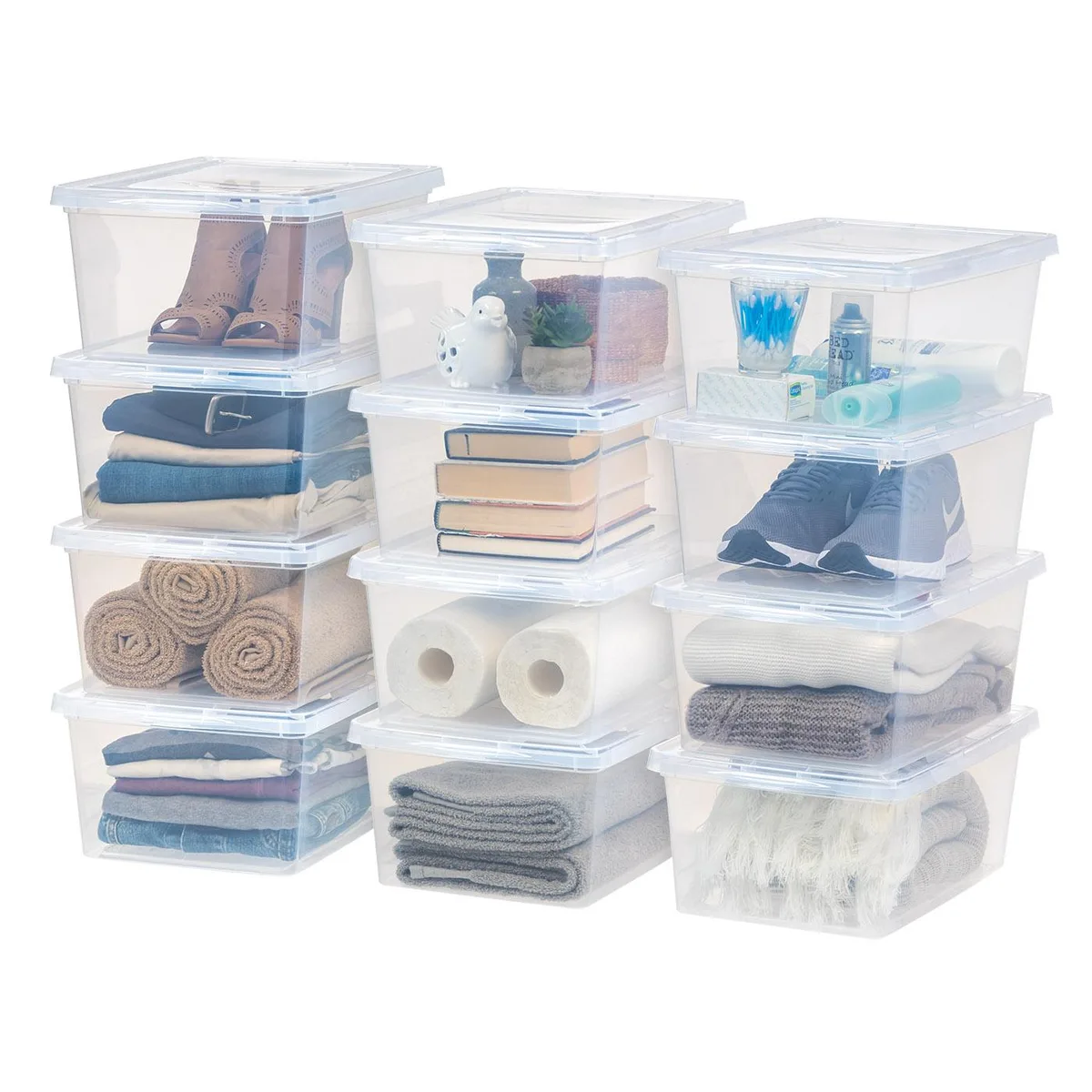 IRIS USA, INC. IRIS USA, INC. 17 Qt Clear Storage Box 12 Pack — product photo
