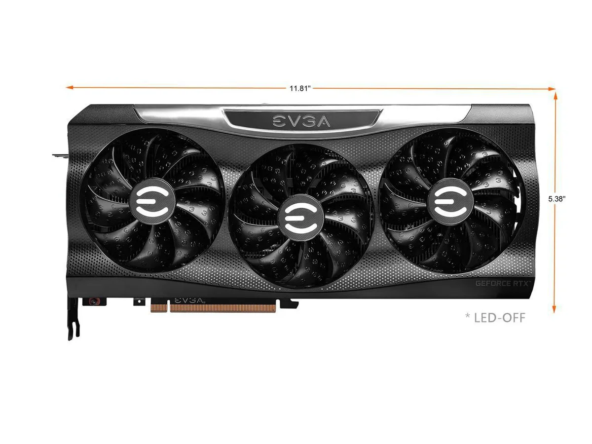 EVGA EVGA GeForce RTX 3080 Ti FTW3 Ultra Gaming 12G-P5-3967-KR graphics card — product photo